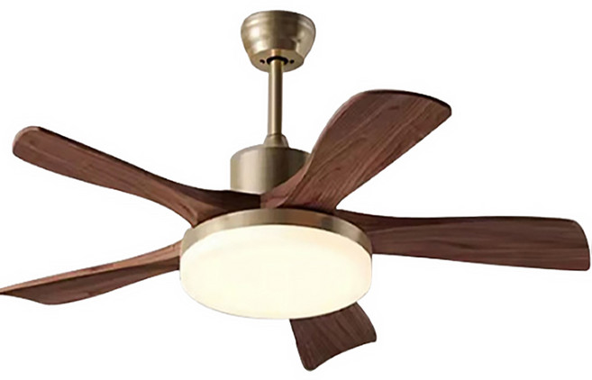 HC77B三葉古銅色（吊桿款）42寸變頻遙控+三色變光