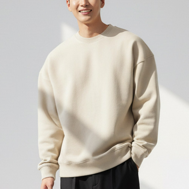 어워크 오버핏 프리미엄 무지 맨투맨 빅사이즈 남녀공용 티셔츠