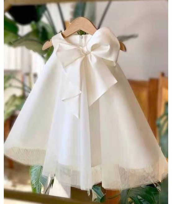 寶寶週歲洋裝 滿月禮服 花童禮服蓬蓬裙 女童畢業禮服 兒童韓版大蝴蝶結公主裙婚紗 花童洋裝 喜宴禮服傘裙