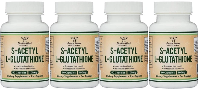 더블우드 아세틸 글루타치온 S 아세틸 L 글루타치온 S-Acetyl L-Glutathione 100 mg 60캡슐, 60정, 4개 - 쿠팡
