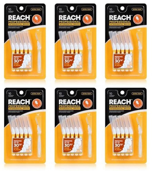 REACH 치간 칫솔 타이트 1.0mm 10개 195180, 10 Count (Pack of 1)_브러시 1.0mm