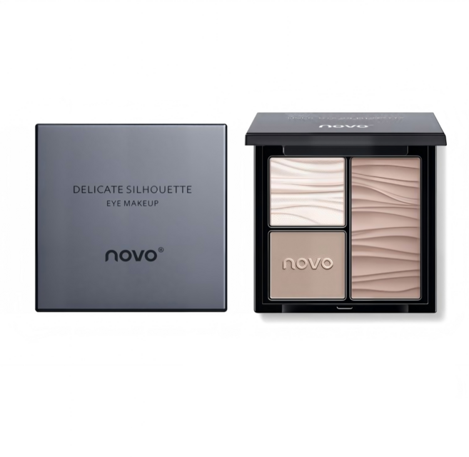 제니로이드 novo 3컬러 컨투어링 팔레트 쉐딩 하이라이트 윤곽 메이크업, 1개, 02# 애프리콧 피치