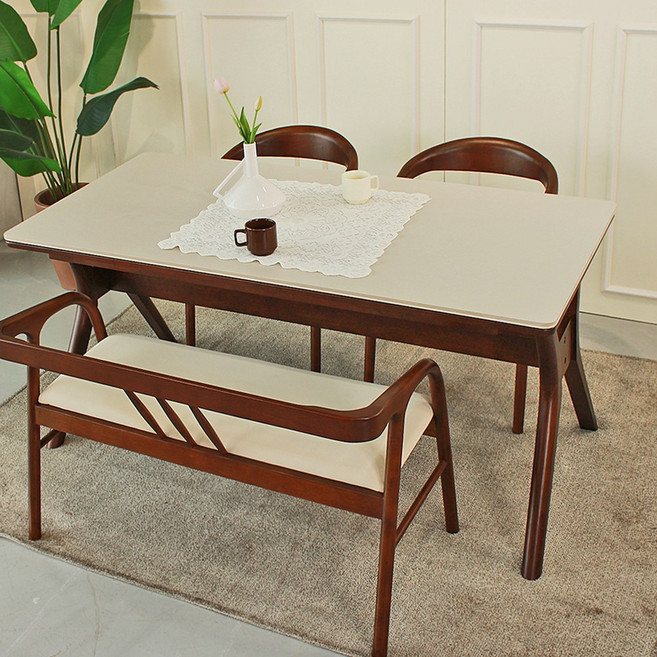 시몬 고무나무 원목 포세린 세라믹 식탁 세트 1400/1800/2000, 의자형, 배송메모란에 기입해주세요