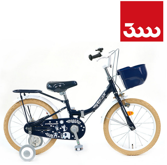 삼천리자전거 하운드 팝콘F 16 접이식 어린이 아동용 보조바퀴 네발 자전거, 1개, 108cm, 팝콘F16 다크블루