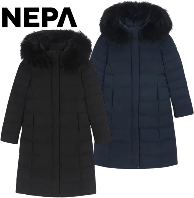 [백화점발송] 네파 여성 롱패딩 덕다운 라쿤퍼 출퇴근 캠핑 외출 등산 따뜻한 겨울 데일리 자켓