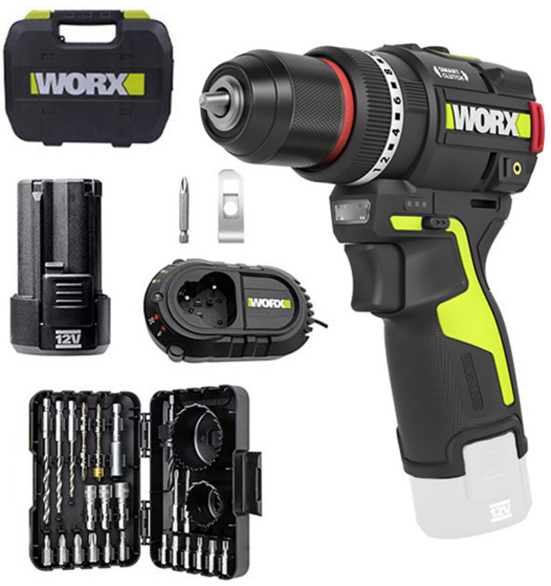 웍스 WU135T 2.5싱글패키지 해머드릴 12V 스마트클러치 충전 드릴 드라이버 WORX 너구리해외쇼핑