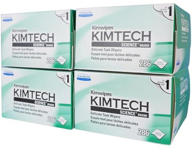 KIMTECH 킴테크 Science KimWipes 섬세한 작업 와이퍼 11.2 x 21.3cm 4.4 8.4인치 1겹 286장 박스 4팩 KW01x4 295769, KIMTECH 킴테크 Science KimWipes 섬