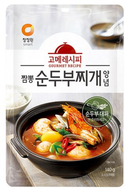 청정원 짬뽕 순두부찌개 양념, 140g, 8개