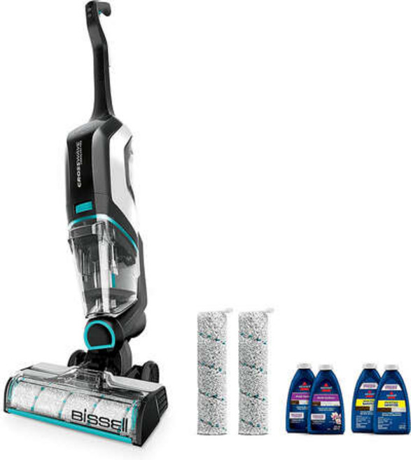 비셀 크로스웨이브 무선 맥스 올인원 습식 건식 진공청소기 단단한 바닥 구역 러그용 걸레 블랙 2554A