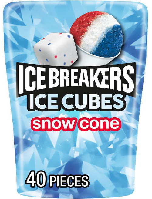 아이스 브레이커스 아이스 큐브 스노우 콘 맛 무설탕 츄잉 껌 Ice Breakers Ice Cubes Snow Cone Flavored Sugar Free Chewing Gum -, 1개