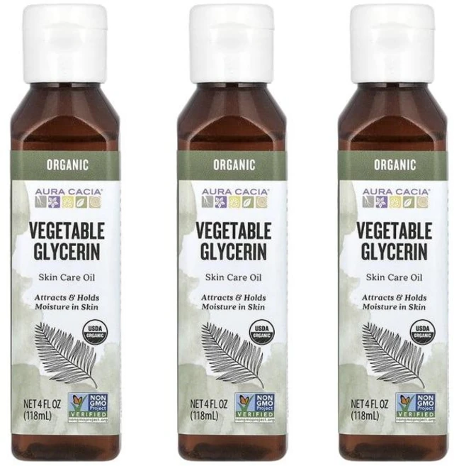 Aura Cacia 베지터블 글리세린 오일 피부보습 118ml x3팩, 3개 - 쿠팡