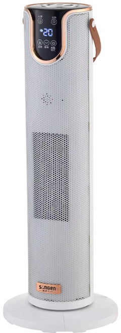 SONGEN陶瓷噴霧電暖器 PTC陶瓷發熱 超導石墨烯 水霧保濕 左右擺頭送暖, 白色, SG-074TC
