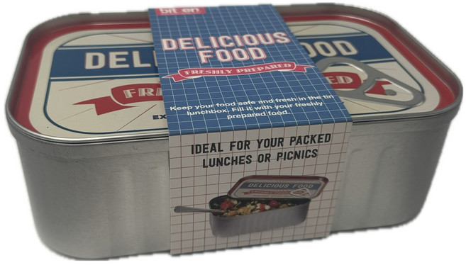 bit en 復古風野餐便當盒, 銀色, 1個