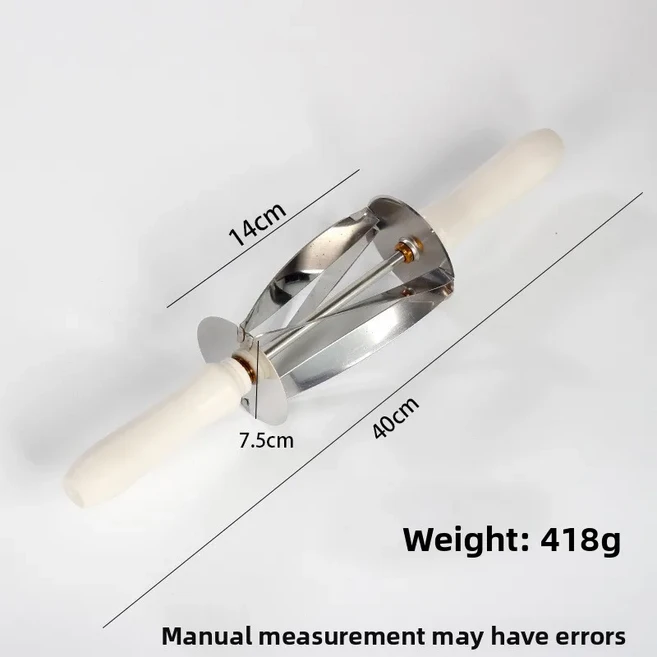 베이킹 도구 플라스틱 손잡이 빵 삼각형 롤링 나이프 도넛 휠 나이프 뿔빵 롤링 나이프 주방 조리 도구, 01 스몰 사이즈 약 40㎝