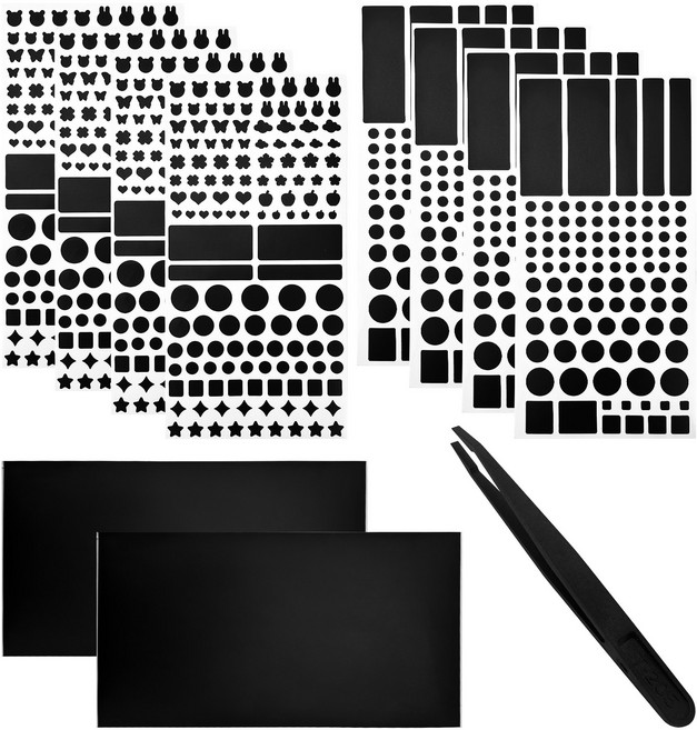 934개/10장 LED 불빛차단 암막스티커 공유기 멀티탭 에어컨 전자제품 LED 불빛 차광 스티커 불빛 가리개