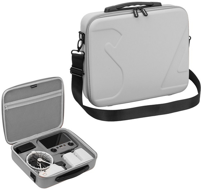 써니라이프 DJI 플립 콤보케이스(PU Leather Ver.) 드론 보호 수납 가방 악세사리(드론 미포함), 그레이, 1개