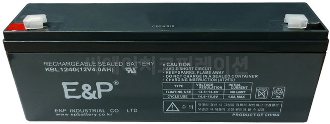 이앤피 KBL1240 (12V4.0AH) 연축전지 납축전지 산업용, 1개, 1개입