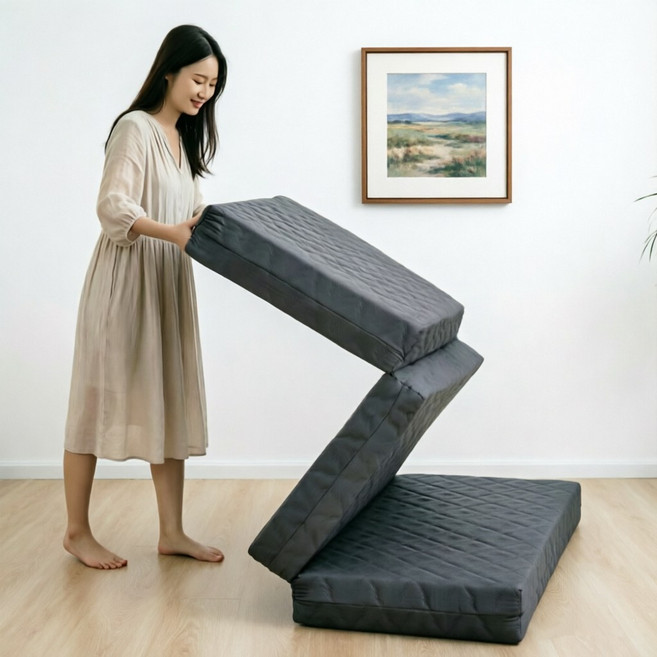 FANOBO탄탄한 지지력 3단 접이식 매트리스