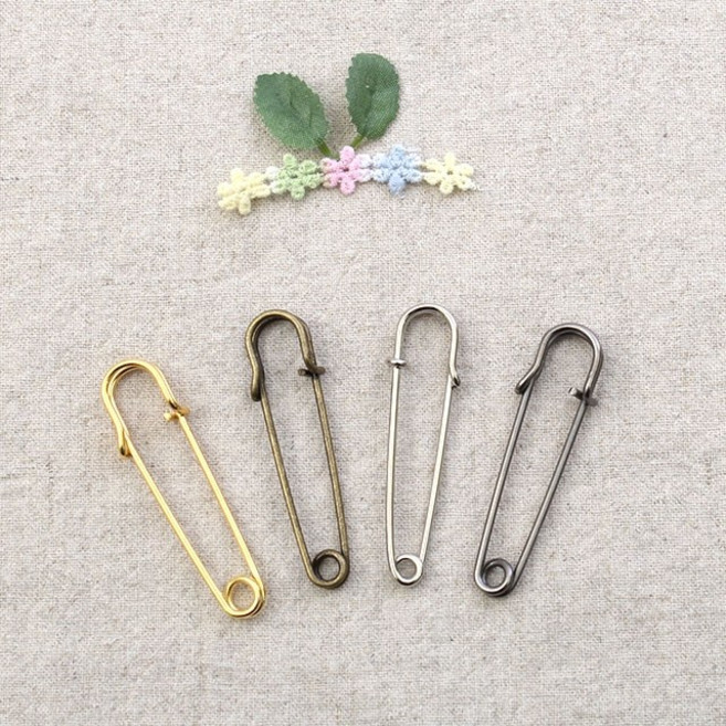 짱패브릭 (5개 10개) 5cm장식용옷핀-4color, 5개, 흑니켈