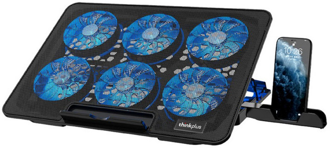 레노버 씽크플러스 노트북 쿨링 받침대 ZJA8, 1개, 블랙