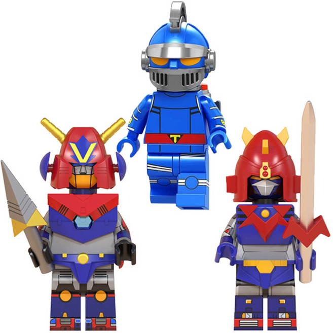 슈퍼로봇대전 컬렉션 로보트 캐릭터 호환블럭 브릭미니피규어 취미/수집/장식/컬렉션용 커스텀 블록피겨, ROBO-304. 슈퍼로봇 3종 세트, 1개