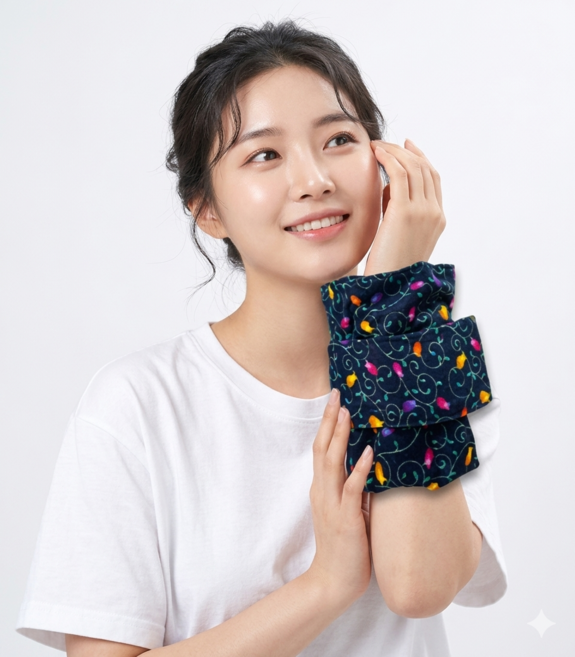 그린라이프 허브 찜질팩 손목 발목 무릎 겸용, 03 블루튤립