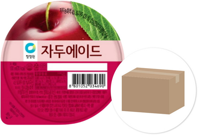 [얌얌마켓] 청정원 자두에이드 100ml 1박스(50개입), 50개