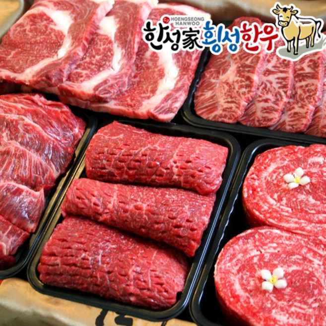 더바른식탁 한우 한우선물세트 1호 3kg 횡성 한우 선물 세트 한우 구이용 한우 투뿔 구이용, 1개