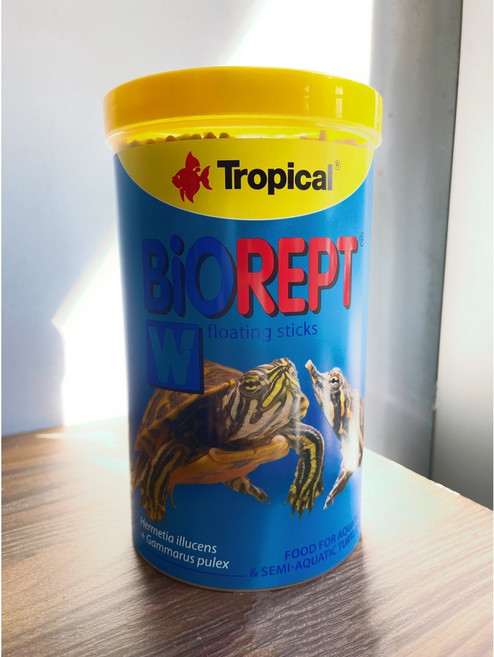 魚寶妹水族 德比克 Tropical 烏龜成長飼料1L/5L 高蛋白乾蝦 補鈣 烏龜飼料 蝦乾, 1個, 烏龜成長飼料1000ml