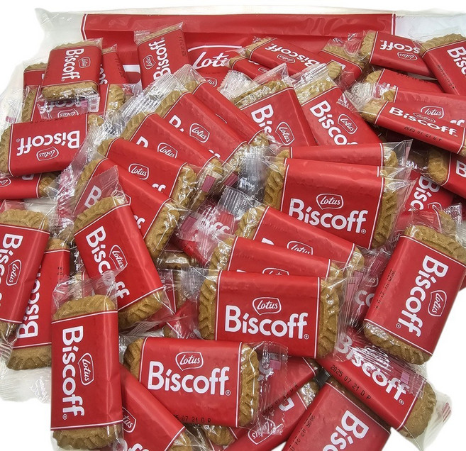 궁금한공작소 로투스비스코프 벨기에 커피과자 대용량간식 개별포장 100개, 156g, 4개