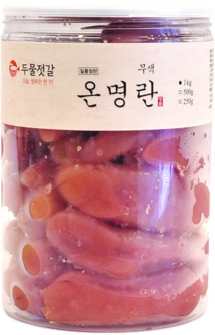 두물젓갈 최고급 무색소 일품정란 온명란, 1개, 1kg