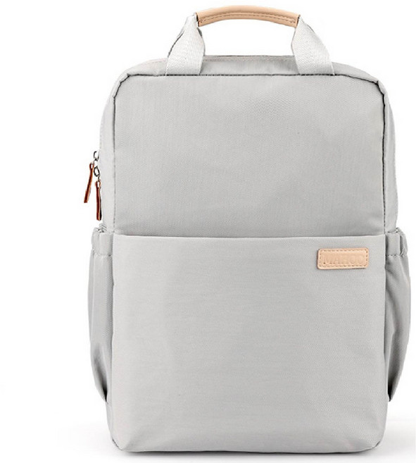 miniloo 輕便簡約筆電後背包 15L大容量 15.6吋防震電腦夾層 防水耐磨 灰色, A89-淺灰色, 1個