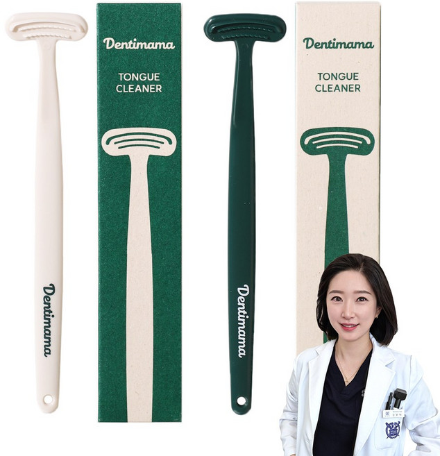 치과의사 직접 개발 입냄새 백태 제거 친환경 혀클리너 2개, 15g