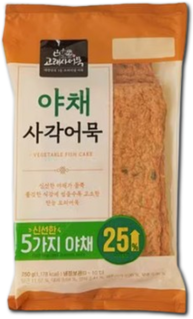 [트레이더스] 고래사어묵 야채 사각어묵 750G 아이스박스 /냉장식품, 2개