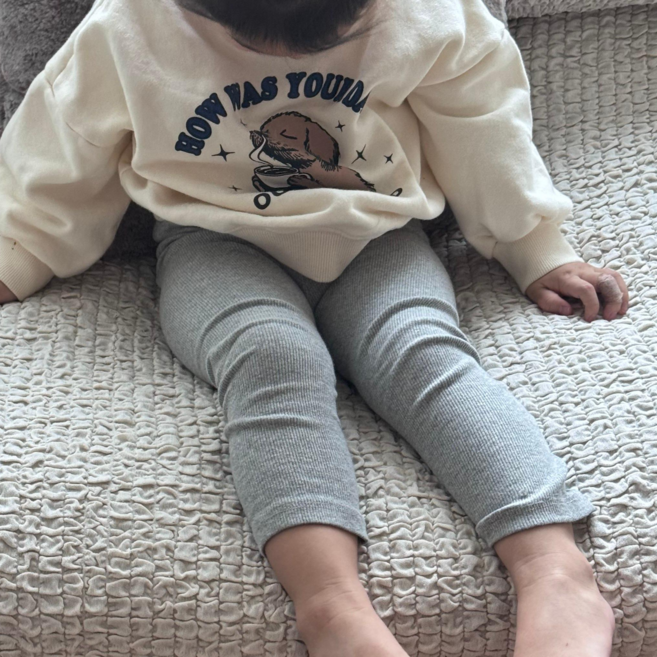 제이미스튜디오 국내생산 면 아기레깅스 유아 편안한 내복 어린이집 등원복