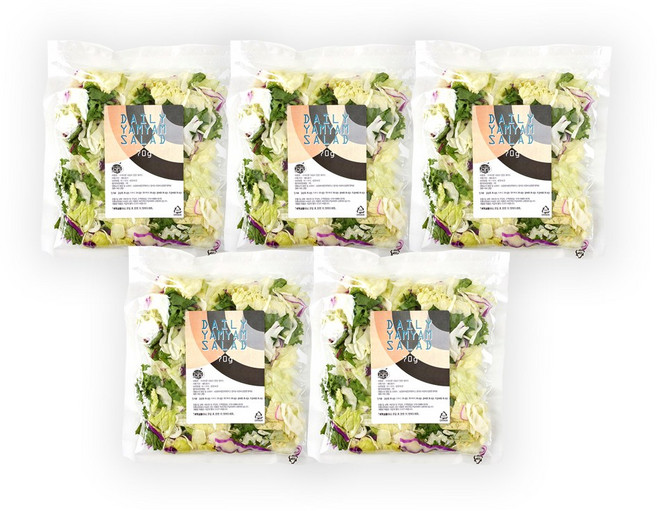 프레시온 탄산세척 데일리 얌얌 야채 샐러드 70gX5팩, 70g, 5개