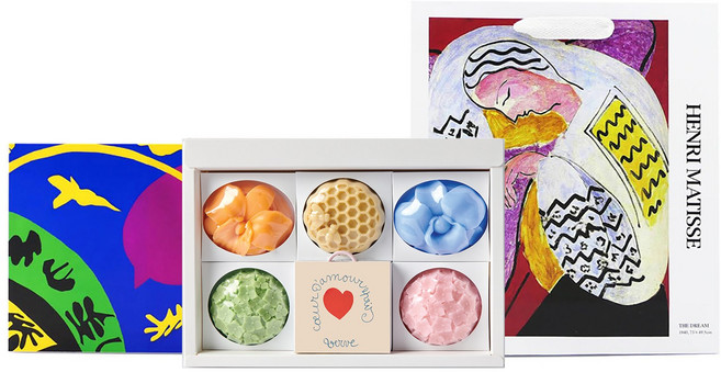 새라새 미네랄 프리미엄 비누 선물세트 앙리마티스 에디션 5P 선물세트 (쇼핑백포함)