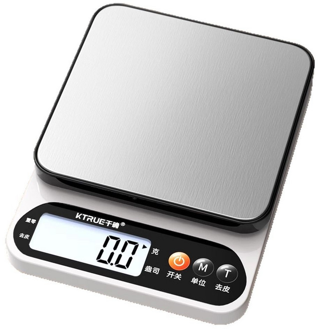 주방 저울 소형 가정용 베이킹 저울 고정밀 식품 저울, 1개, 스테인리스 충전 모델-3kg-0.1g