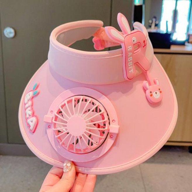 모자선풍기 선풍기모자 어린이 모자 큰 챙 냉각 충전식 팬 모자 여아 남아 태양 봄 여름 야외 조절 가능한 바이저 베이비 캡, 2) 4 - 50-54cm, 4