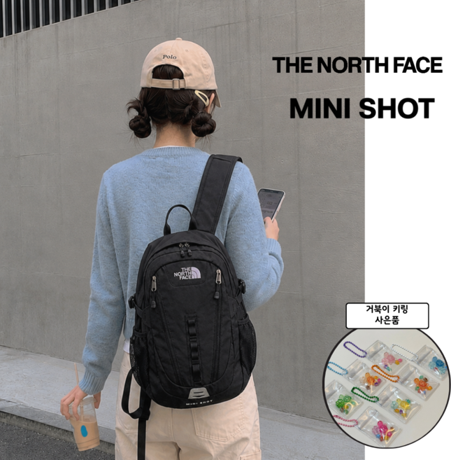 8위 - [국내매장정품 당일출고] 노스페이스 가방 미니샷 백팩 MINISHOT 매장A/S 사은품, BLACK