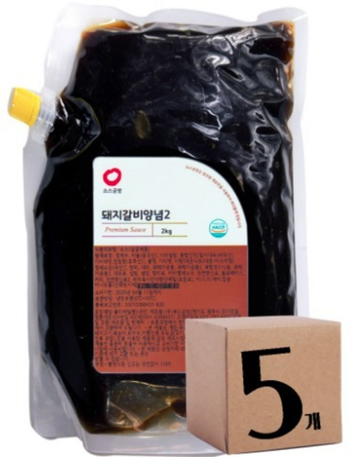푸드공방 소스공방 돼지갈비 양념2 (2Kg 5개), 2kg, 5개