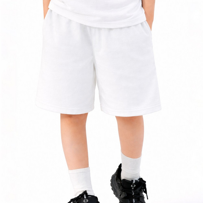 아이크레용 아동 주니어 순면워싱 10컬러 와이드핏 5부 트레이닝 밴딩 반바지