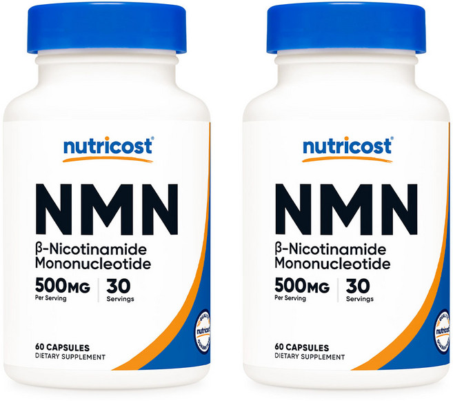 뉴트리코스트 NMN 엔엠엔 비타민B 500mg 60캡슐 2병 2개월분, 2개, 60정