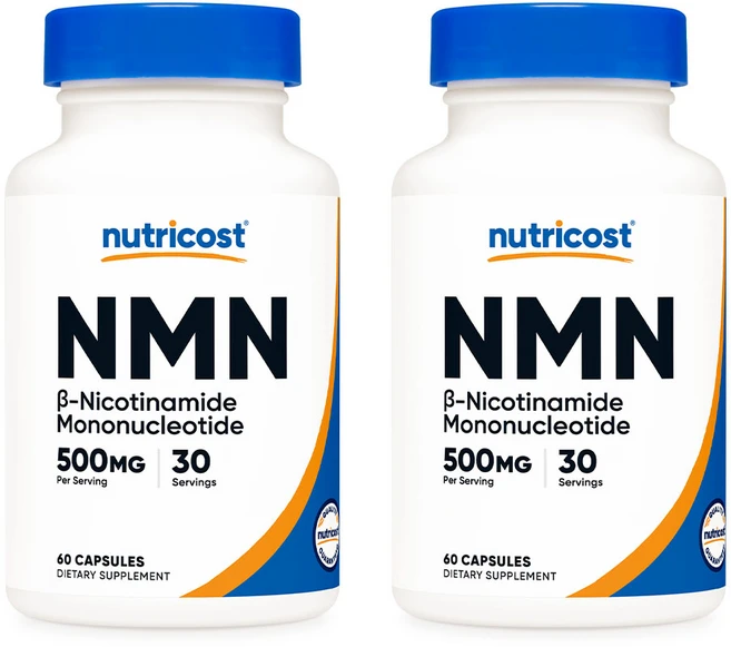 뉴트리코스트 효소 NMN 보충제 500mg 60캡슐 글루텐프리 베지 2개, 60정 - 쿠팡