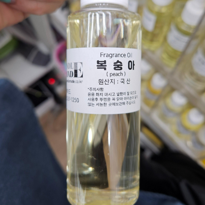 [캔들메이드]국산 프레그런스 오일 100ml, 복숭아, 1개