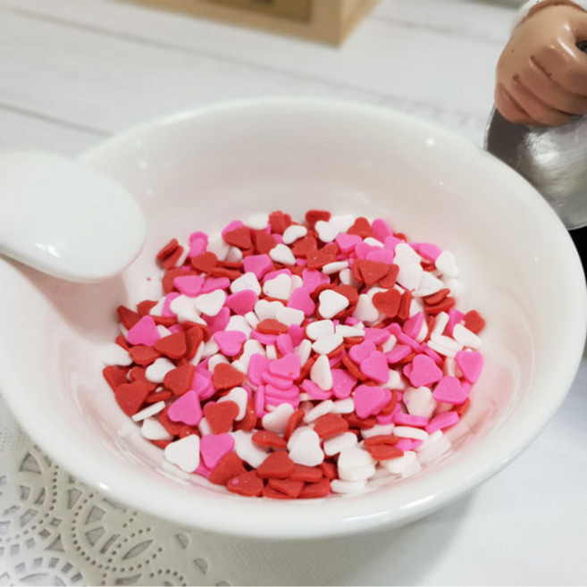 발렌타인하트스프링클 1kg // 레인보우 슈가스프링클, 1개