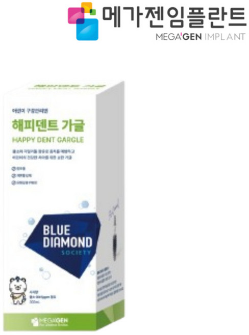 메가젠 오프리케어 해피덴트 충치예방 어린이가글 구강청결제 사과향, 1개, 300ml