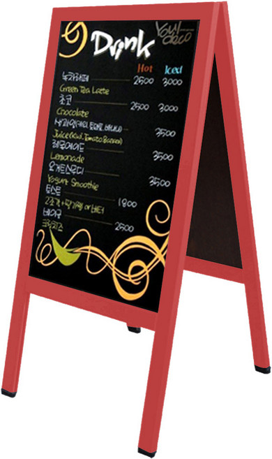 가나칠판 단면 양면 대형이젤 블랙보드, 래드MDF