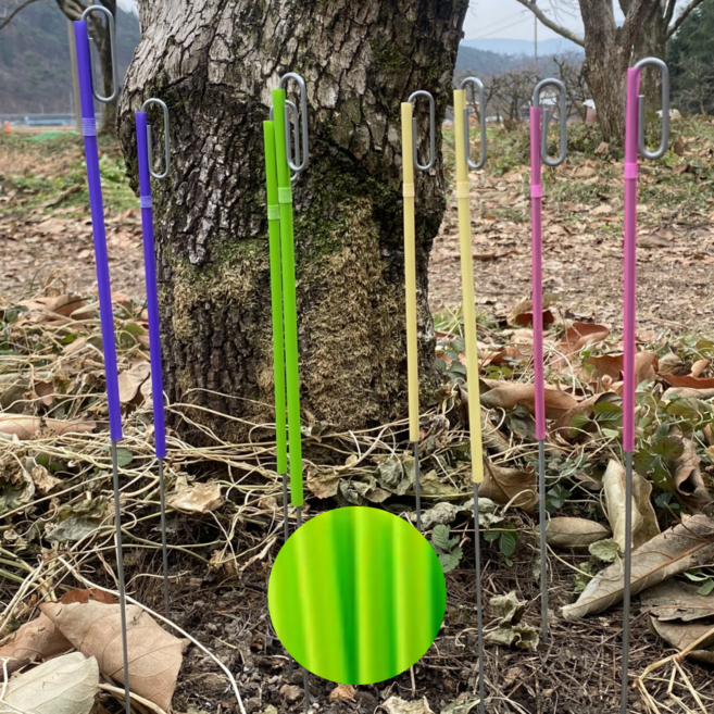 DEEP 측량 깃발 클립, 50cm 2.3mm + 연두빨대, 10개