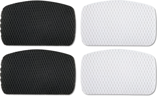 펴나나다 신발 뒷꿈치 접착식 수선 패드, 4개, 블랙+화이트